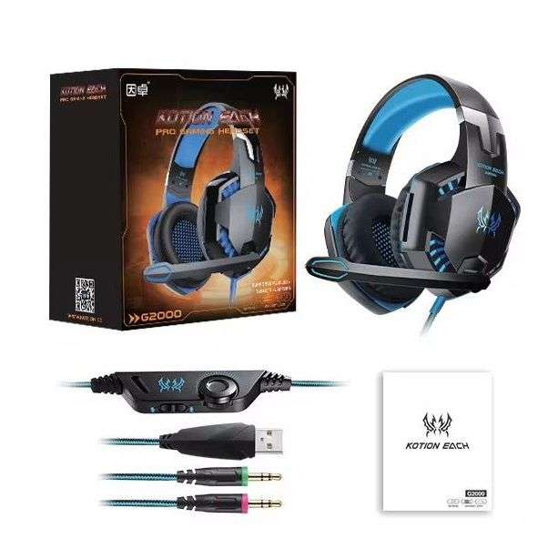 Gaming Headphones With Mic + LED Light- Noise Canceling Pro Headsets - (GC