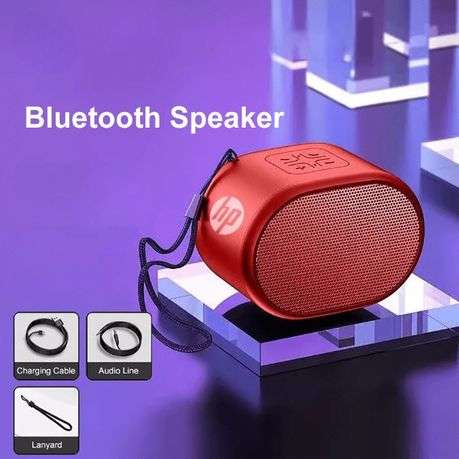 HP - BTS01 - Portable Bluetooth Speaker Hi-Fi Surround Sound - Red