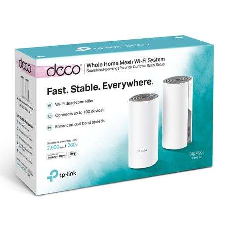 Tp-Link - Deco E4 - AC1200 Whole Home Mesh Wi-Fi System (2-Pack) - Tp-Link - Deco E4 - AC1200 Who...