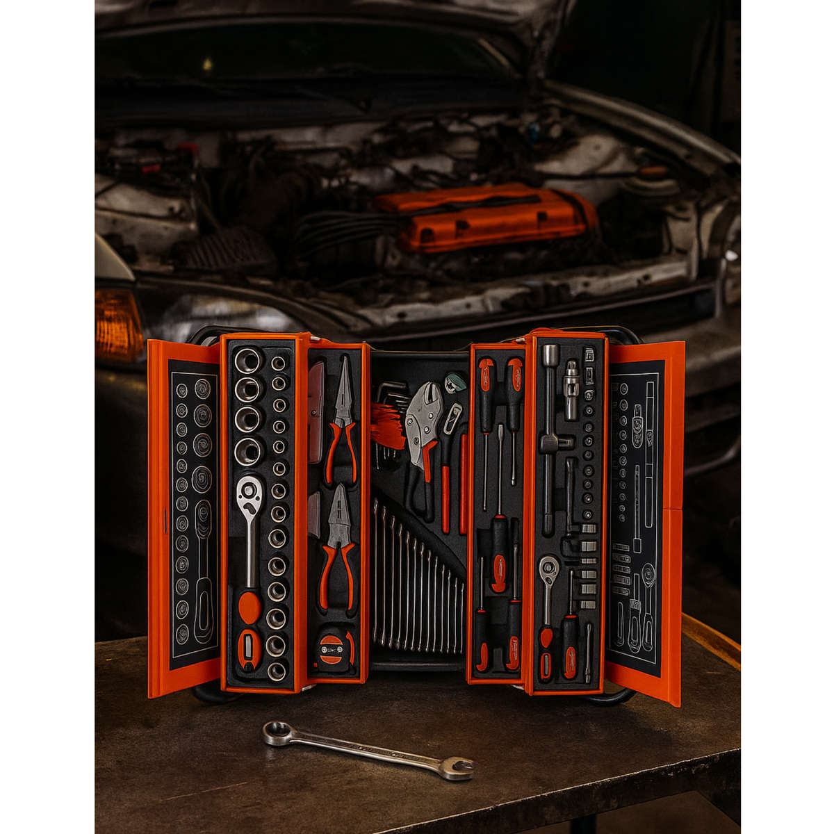 5-Tray Tool Box - 85pcs Mechanic Tool Assortment