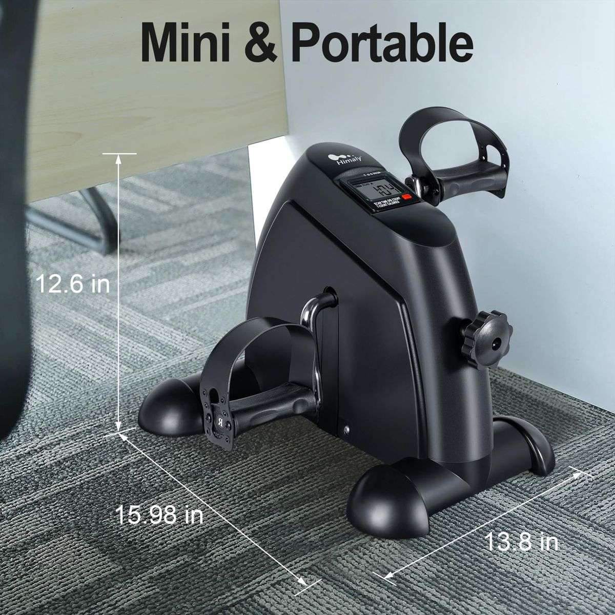 Mini fitness bike pedal small fitness equipment with LCD display