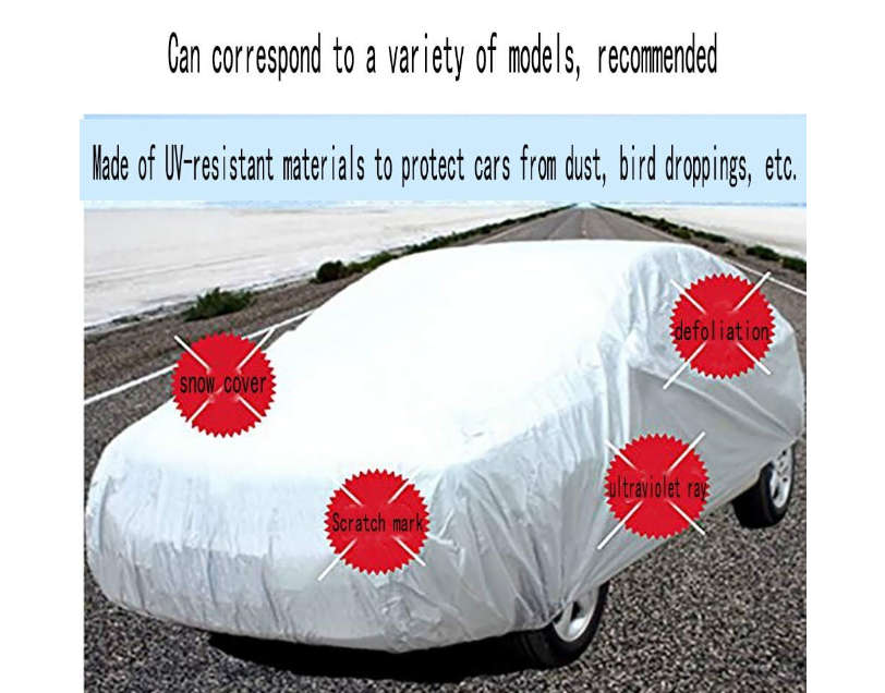 Large Waterproof Car Cover - Silver