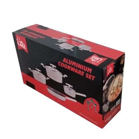10 Piece Carved Aluminium Non-Stick Cookware Set