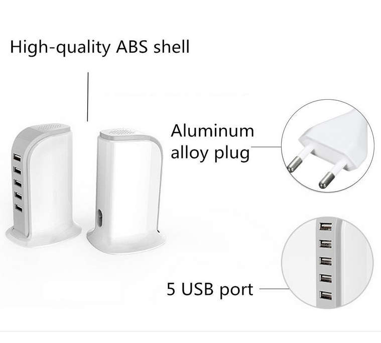 5 Port Usb Power Adapter