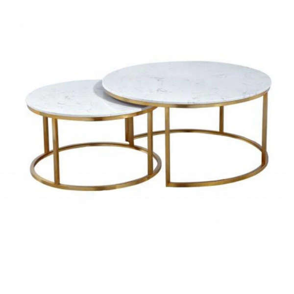 Marble Round Top Nested Tables