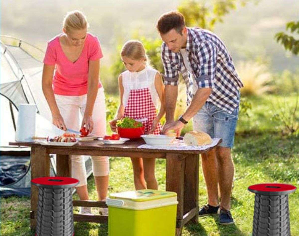 Astor Outdoor Portable Telescopic Folding Stool