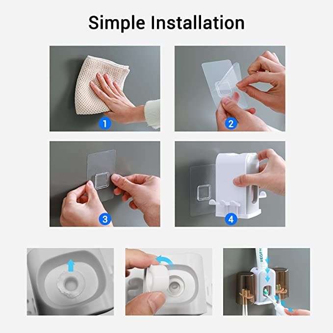 Ceramic Multifunctional 4 Holder Toothbrush Holder