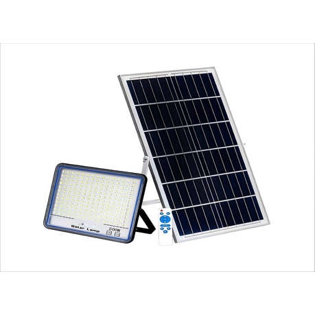 IP67 Solar Powered LED Flood Light With Panel And Remote -800W - Blue - 2 Pack