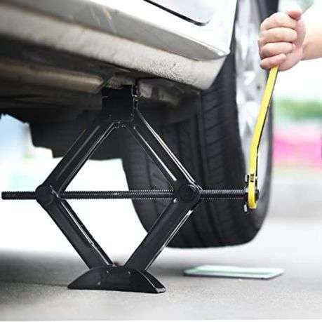 2-Ton Scissor Jack with Folding Warning Triangle