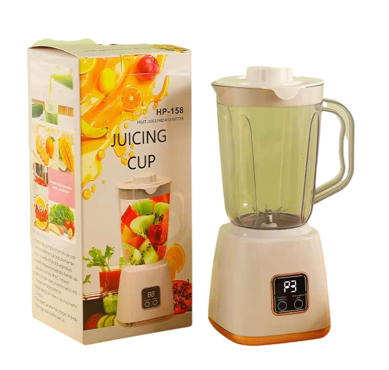 Juice cup with high-speed fresh and cold pressing USB fast chargin - White, Transparent