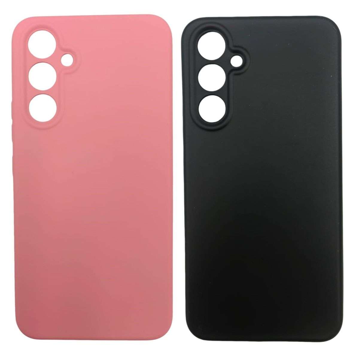 Black & Pink 2Pack Silicone Cover for Samsung GalaxyA14/A24/A34/A54