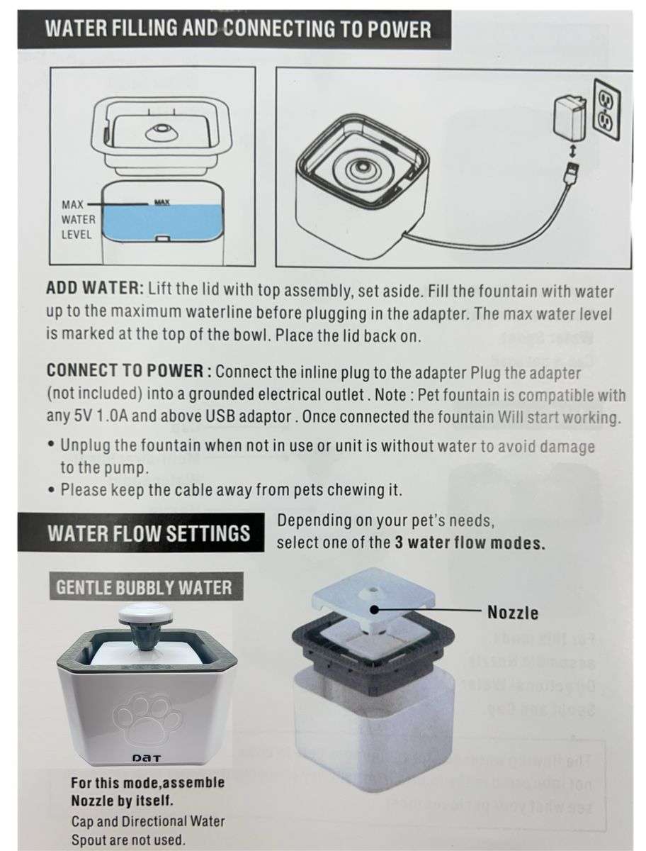 2.5L cat and dog Water Fountain