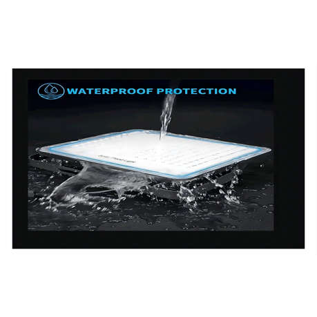 IP67 Solar Powered LED Flood Light With Panel And Remote -800W - Blue - 2 Pack