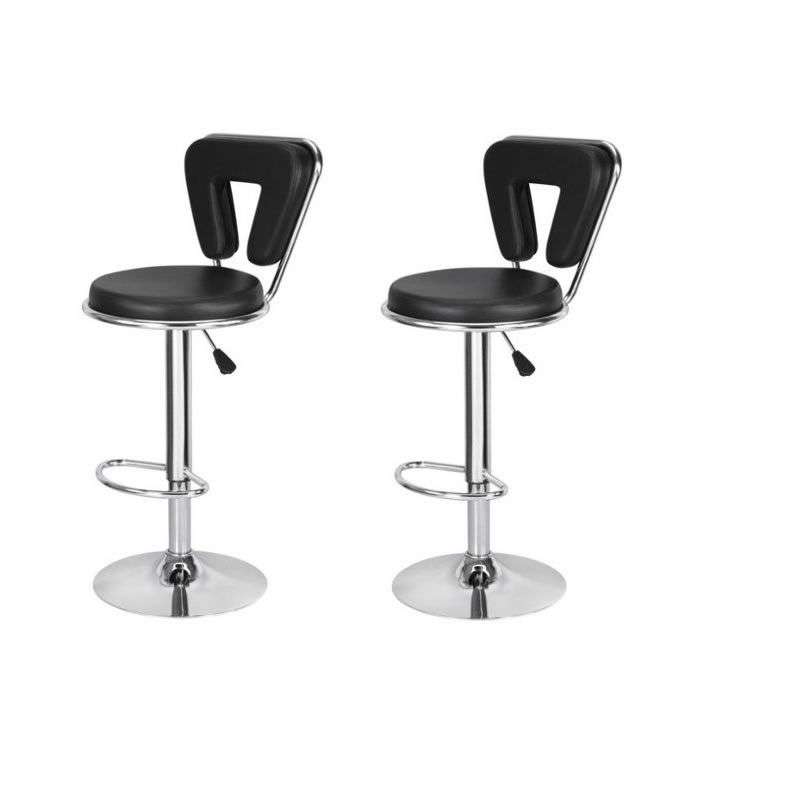 2 Piece Kitchen Counter Bar Stools - Black