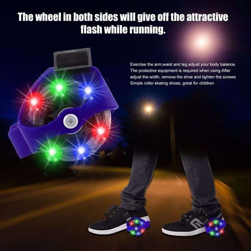 Small Whirlwind Pulley Detachable Roller Skates with LED Light