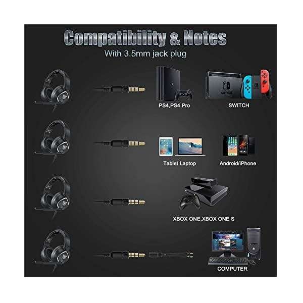 ONIKUMA K19 Gaming Headset with Mic and LED lights - Open Box