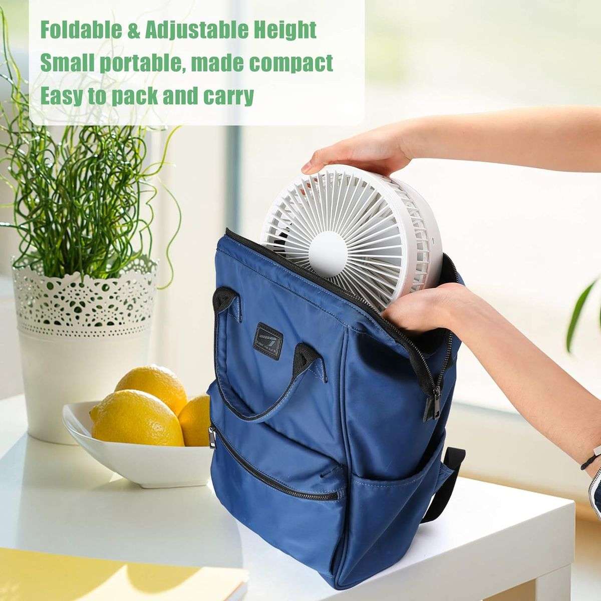 Rechargeable Extendable Folding Fan