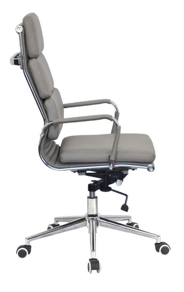 Office Chairs -PU Leather High Back Executive - Grey Colour
