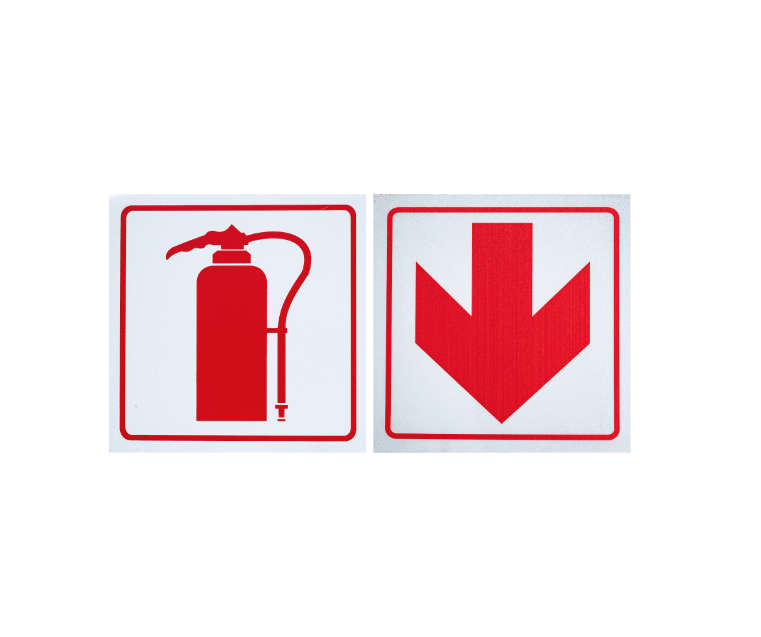 Fire Extinguisher Safety Sign And Directional Arrow - ABS Signs  -