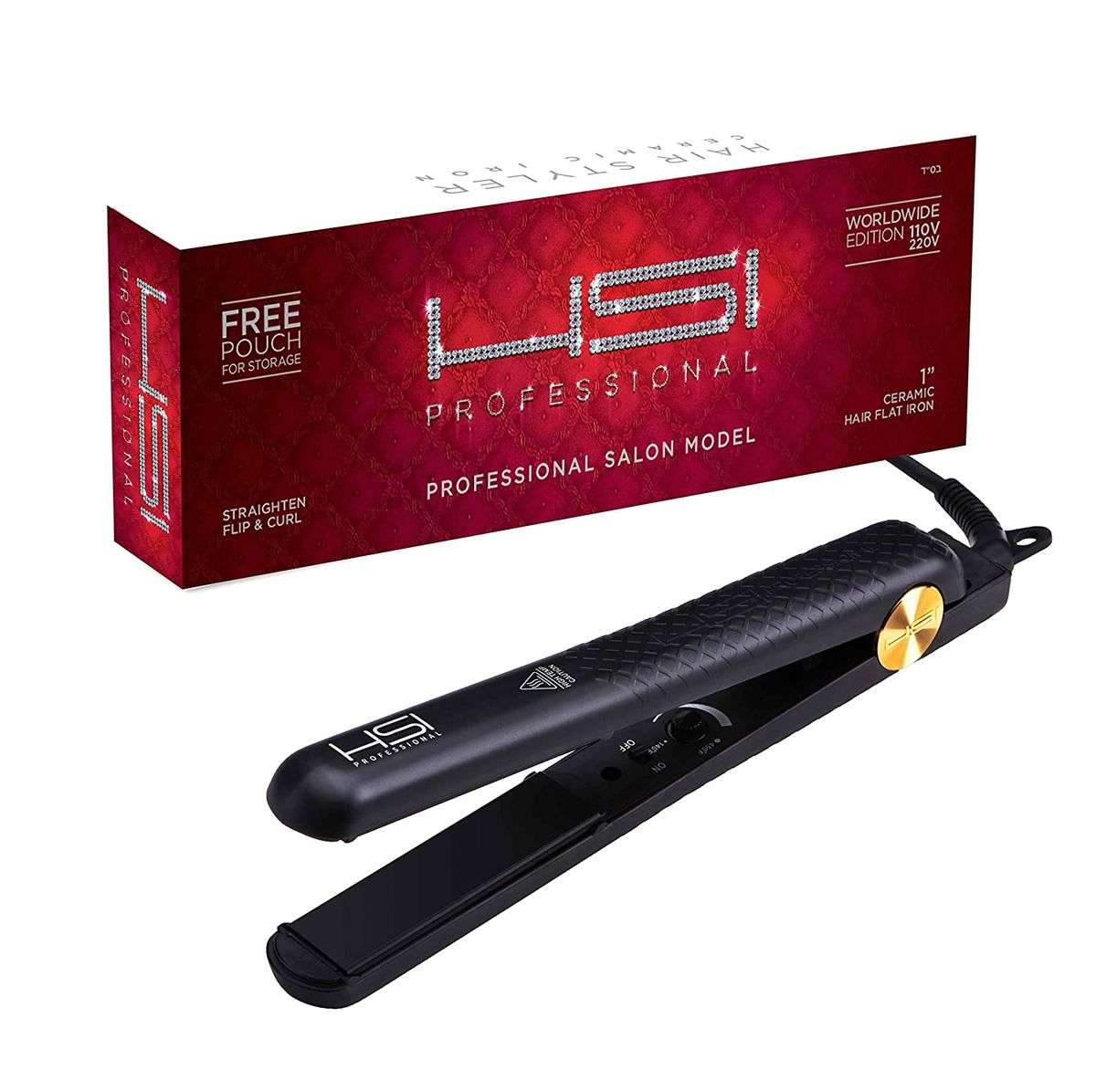 HSI Glider Ceramic Tourmaline Ionic Flat Iron Hair Straightener - OPEN BOX