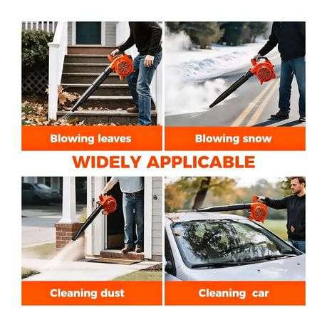 25.4cc 38" 2-Stroke Petrol Power Leaf Blower With Tool & Gloves - 7500Rpm(MINOR DAMAGE)