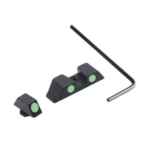 Luminous Glow in Dark Fiber Optic Front and Rear Pistol Sight