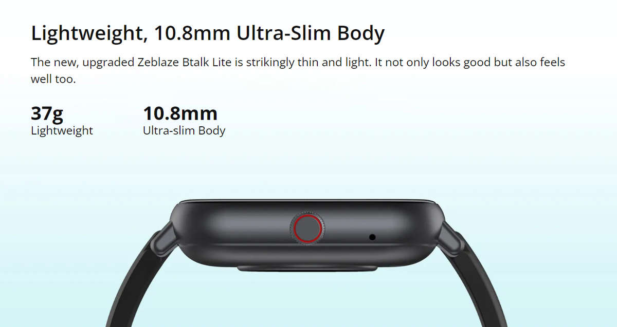 BTALK LITE - IP68 Water Resistant Smart Watch - Black