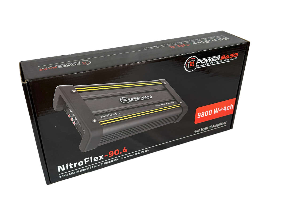 Powerbass NITROFLEX90.4 9800W 90RMSX4 4-Channel Amplifier