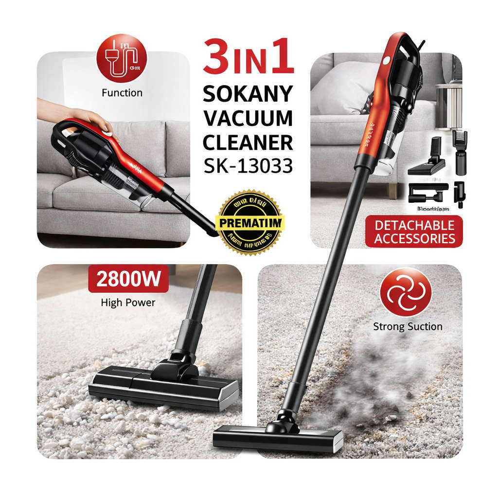 Sokany - 2800W Cordless Vacuum Cleaner