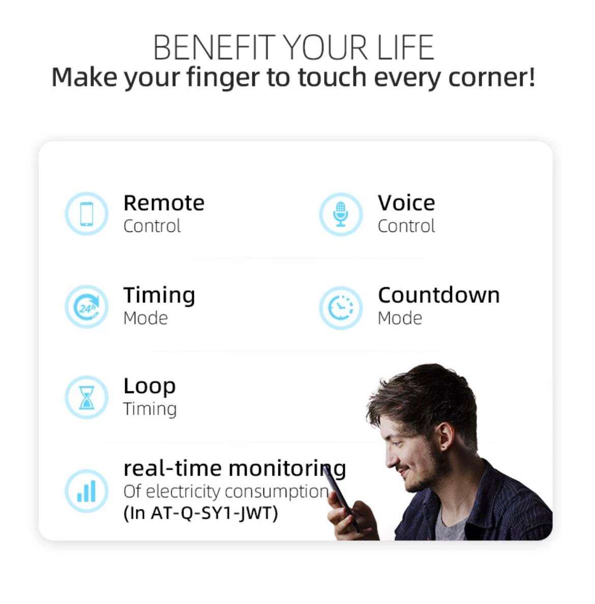 Smart WiFi Geyser timer-with energy  -Smart Life/Tuya app