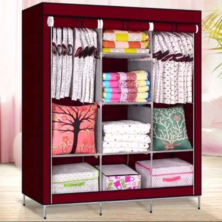 Fabric Wardrobe Storage Rack/Organizer With Cover