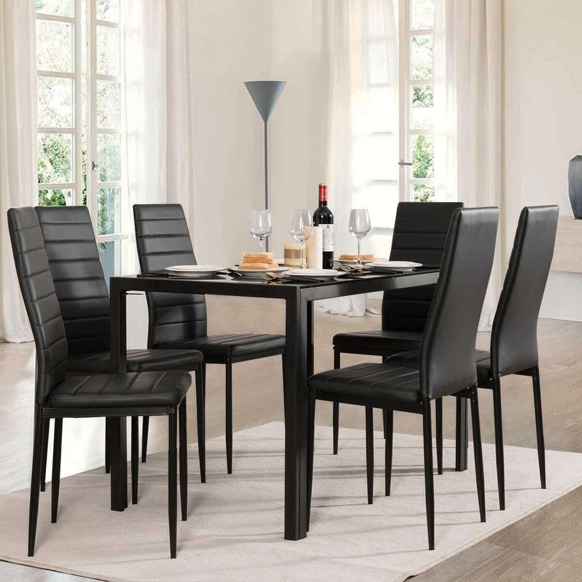 Dining Room Chairs - 6 Pack - Faux Leather Cover