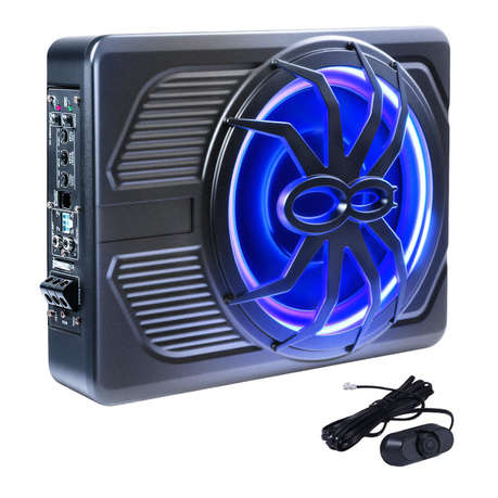 Underseat Car Subwoofer with Integrated Amplifier and Deep Bass