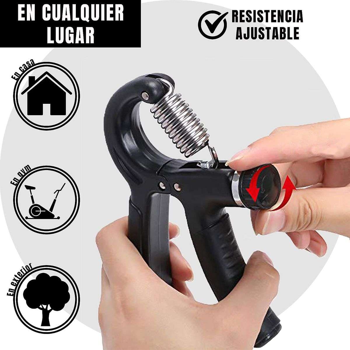 Adjustable Count Spring Grip Hand Training Arm Exerciser