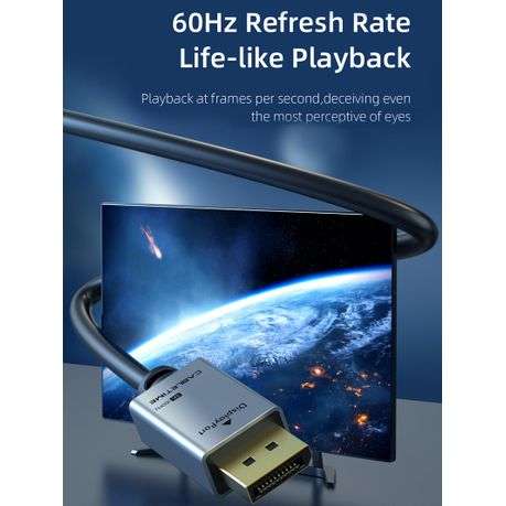 Cabletime - DisplayPort to DisplayPort 1.2 Cable 4K 60Hz - 4.5 m - Cabletime - DisplayPort to Dis...