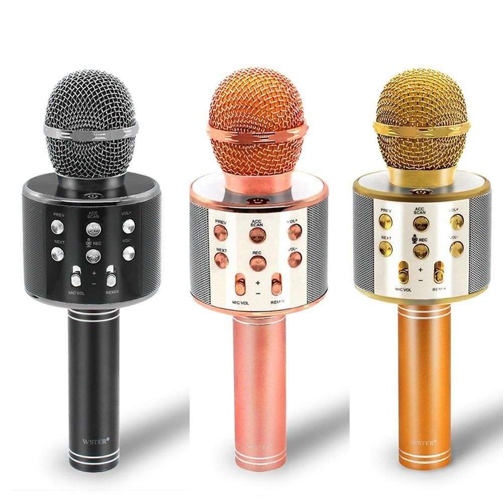 Bluetooth wireless karaoke microphone - Black, Silver