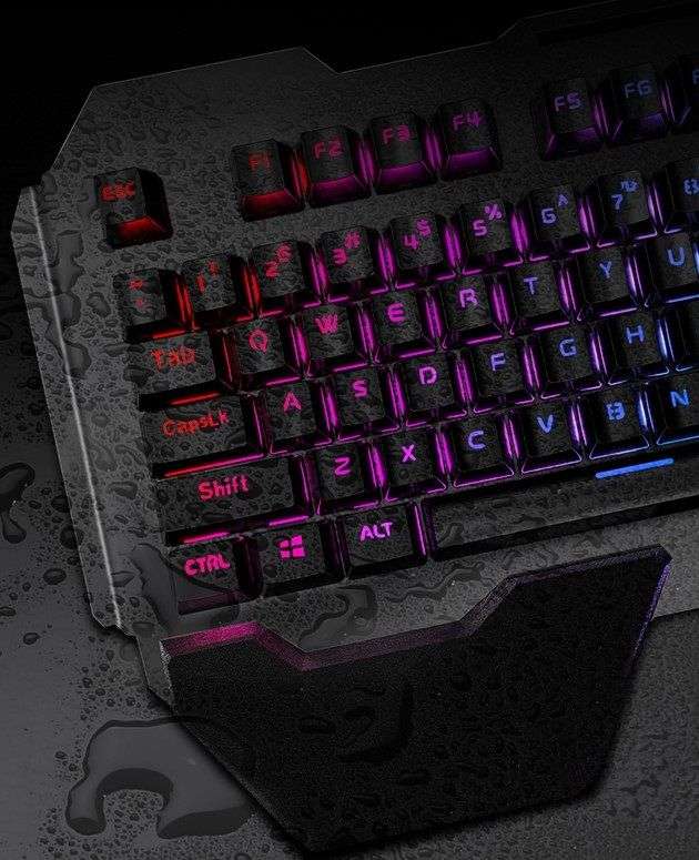 Wireless 2.4G RGB Backlit Mechanical Feel Gaming Keyboard Mouse
