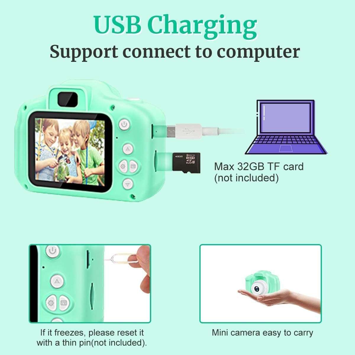 Children's Digital Camera - Pink or Blue