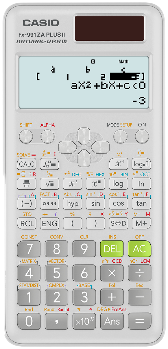 Casio FX-991ZA Plus II Advanced Scientific Calculator 452 Function