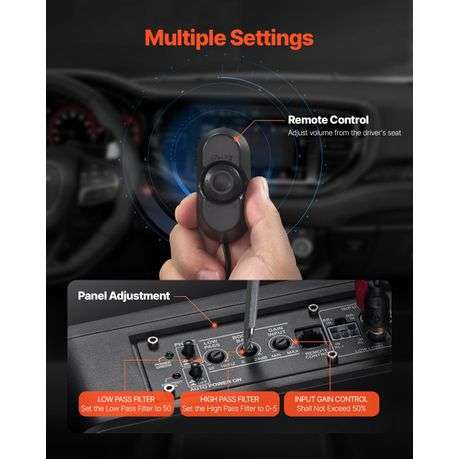 Compact Aluminum Underseat Active Car Subwoofer