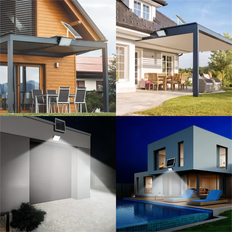 Ecomlight IP67 Solar Flood Spot Light Strobe 100W - 4 PACK