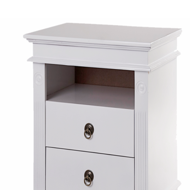 Bedside Pedestals - White