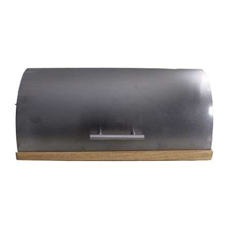 Single Loaf Stainless Steel Bread Bin with Bamboo Cutting Board Bottom (PLEASE READ DESCRIPTION)