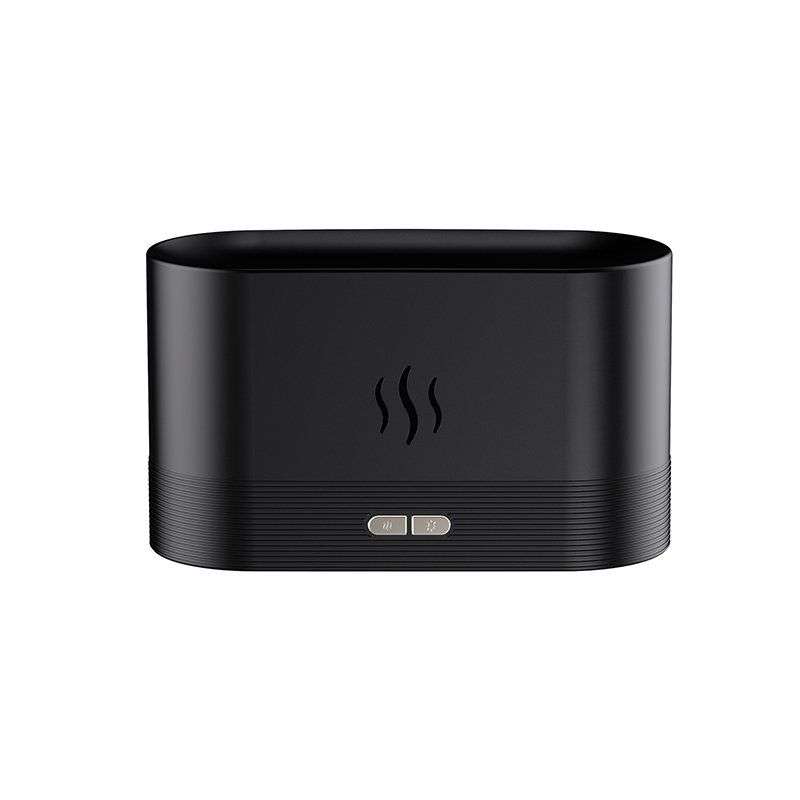 Simulation Flame Light Aromatherapy Diffuser - Black