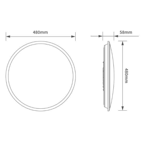 Toshiba LED Ceiling Light 40W 3 Color Changing Warm-Neutral-Cool White - White