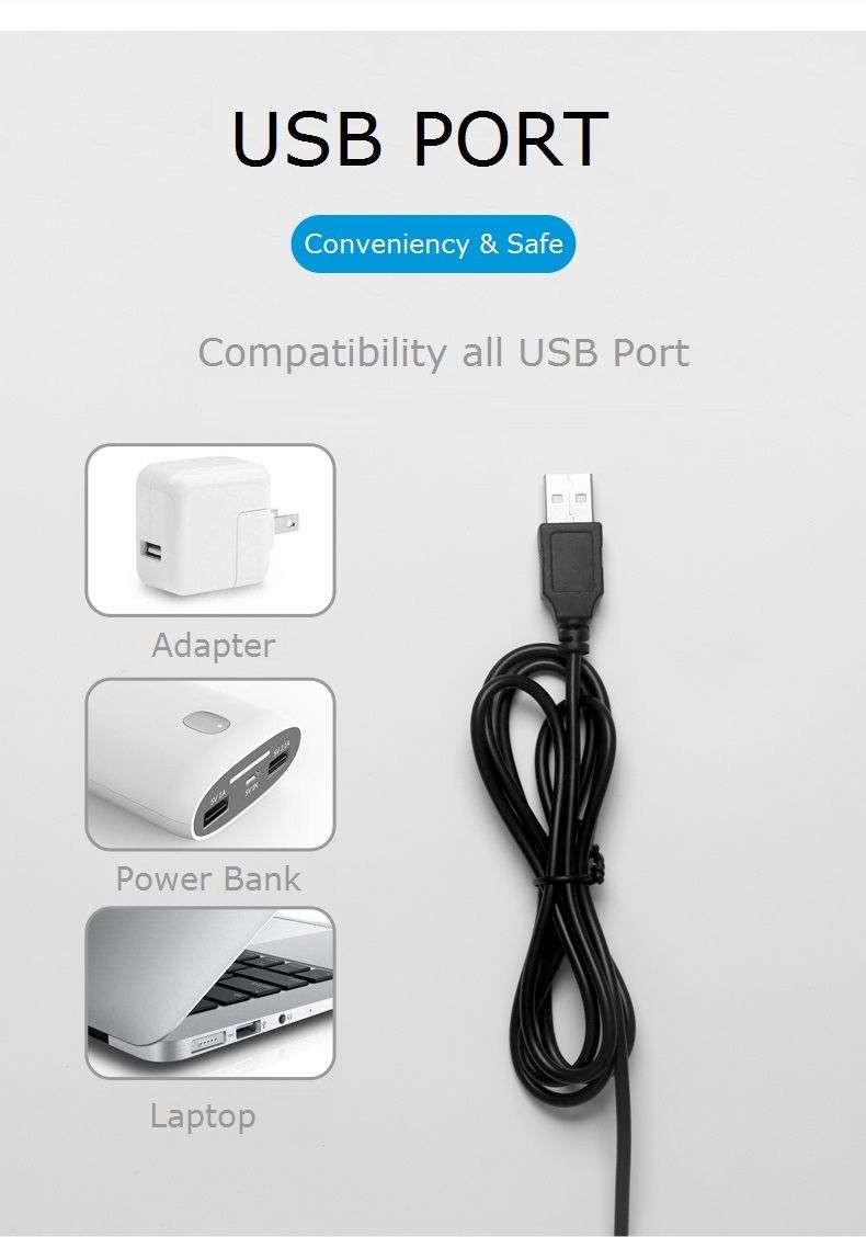 Table Clamping And Adjustable Arm LED  Lamp With USB Connector