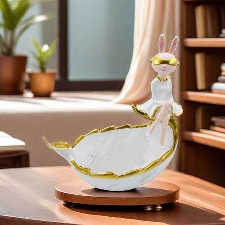 Multifunctional Leaf Storage Beauty Rabbit Home Decoration