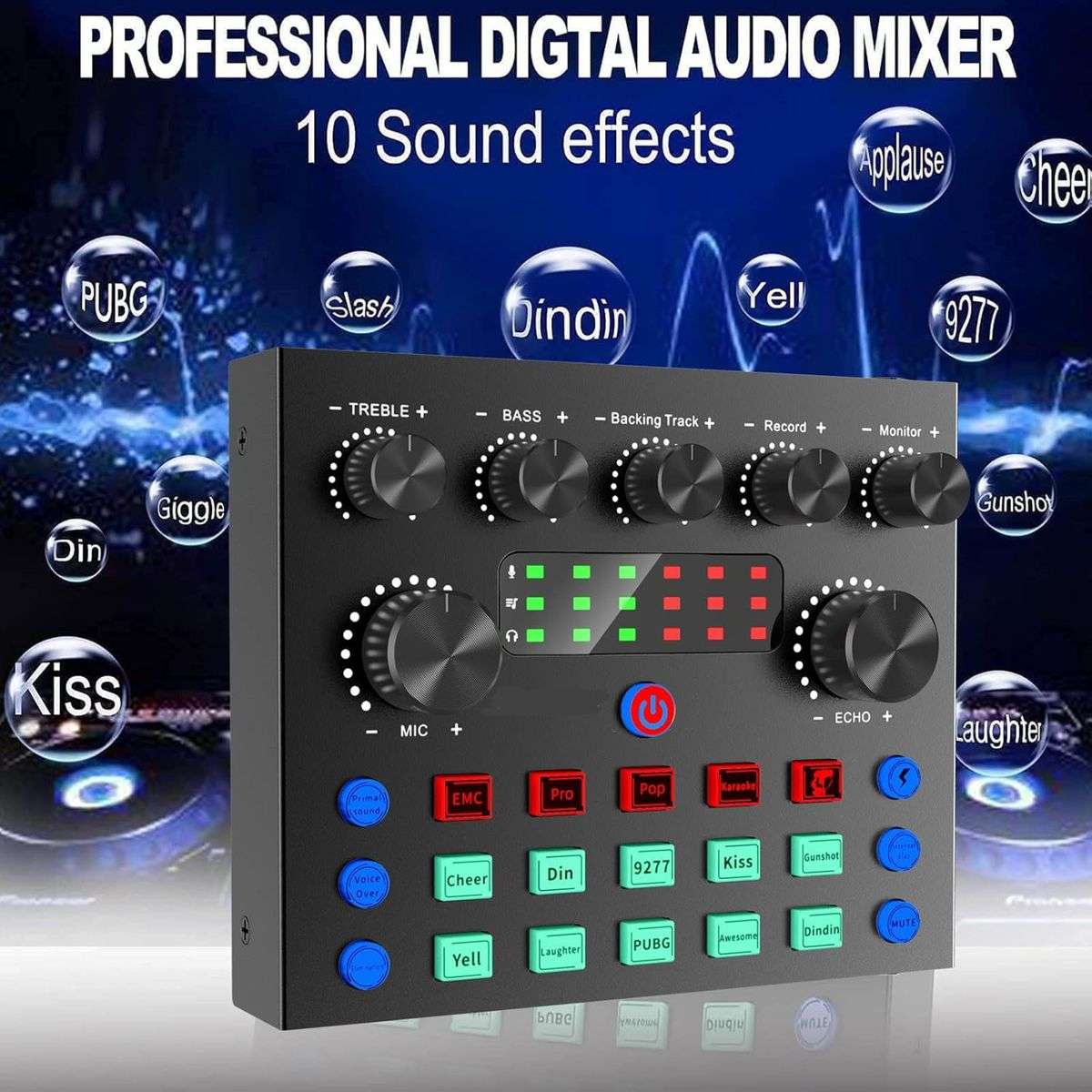 11 Piece All In One DJ Mixer & Studio Broadcast Microphone Set