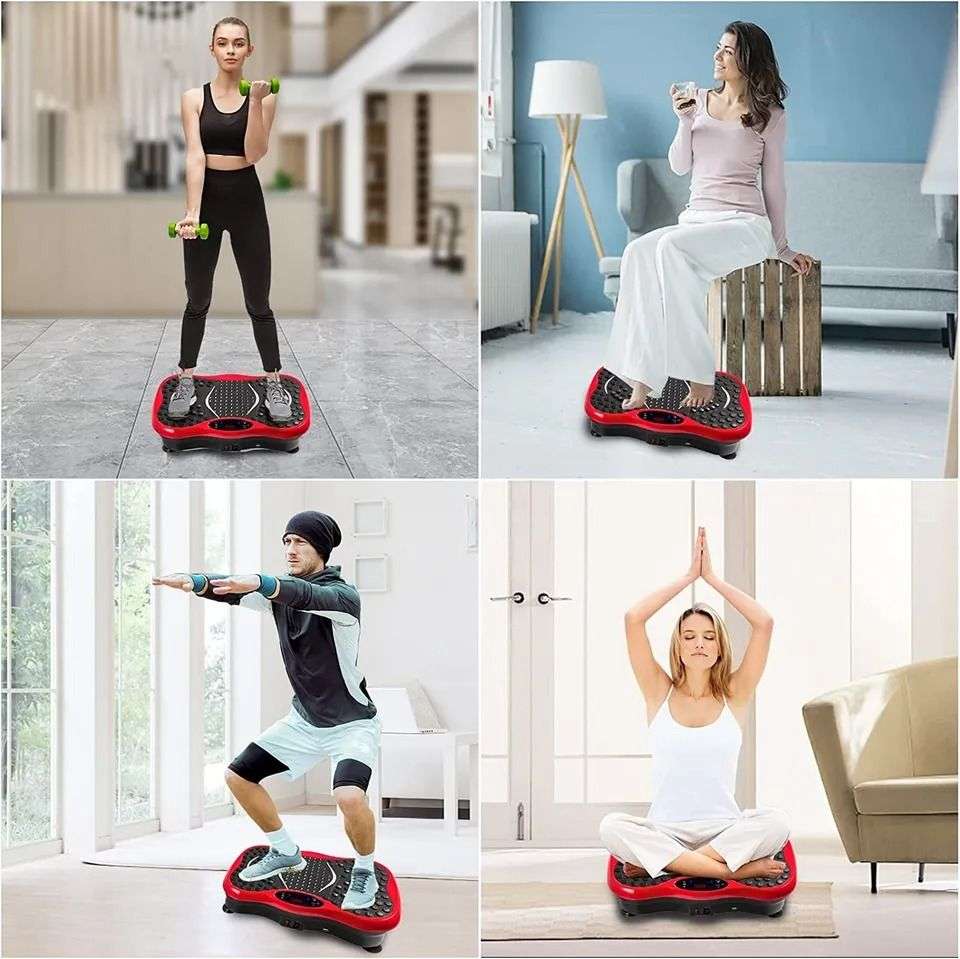 Whole Body Exercise 3D Slim Machine Vibration Plate Fitness Massager - Red