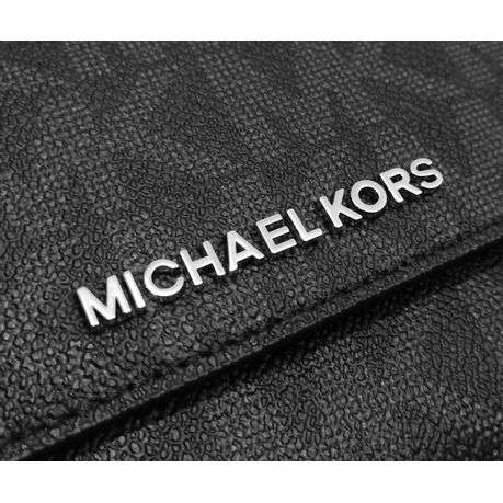 Michael Kors Jet Set Large Trifold Wallet 35F8STVF3B - Black